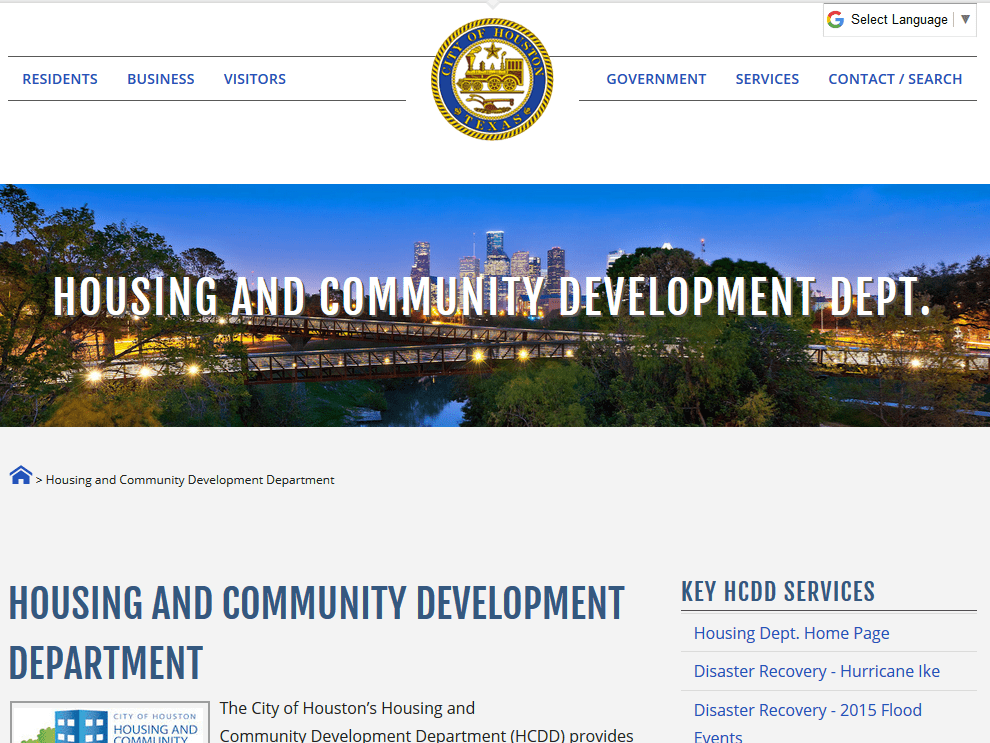 City of Houston Housing and Community Development Department HOUSTON